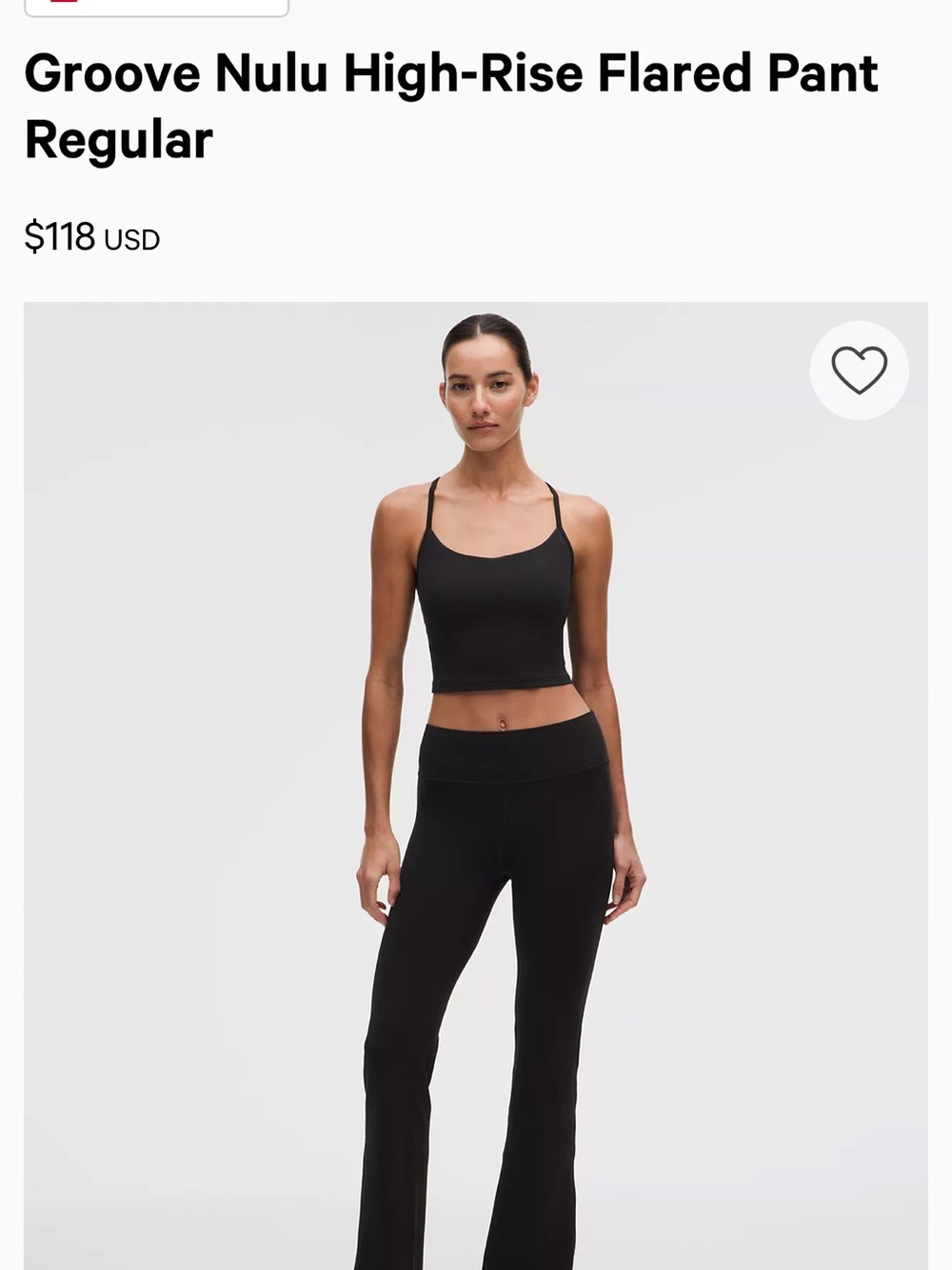 lululemon athletica Black Groove Nulu High-Rise Flared Pant